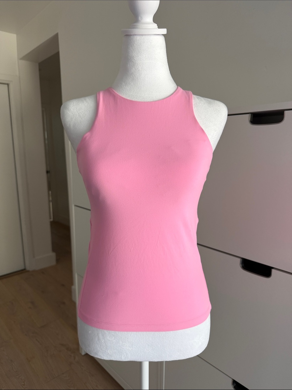 Active Raceback High Neck Tank Top - Pink